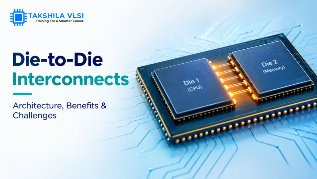 Die-to-die interconnects connecting CPU and memory chiplets
