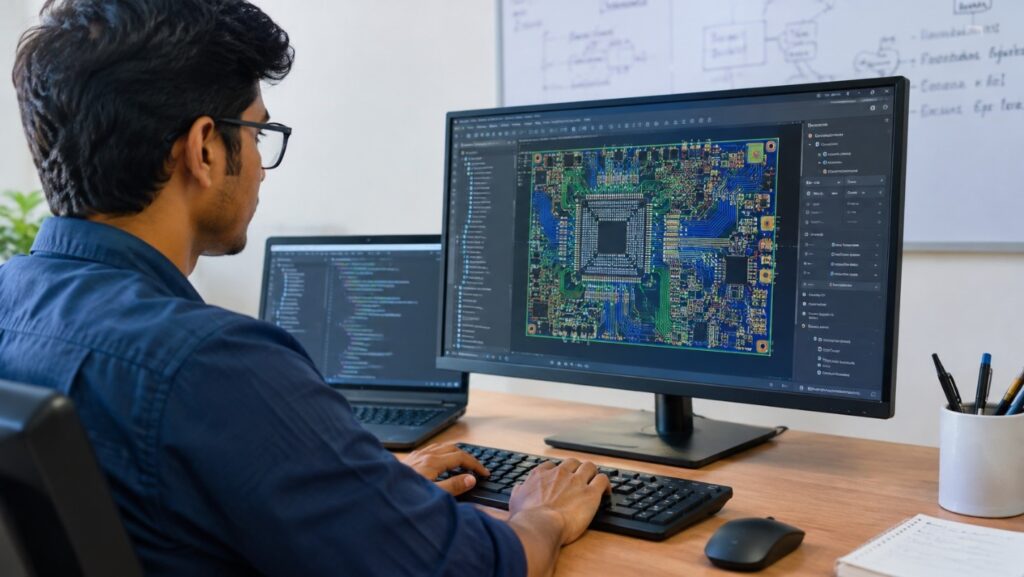 Semiconductor Design Engineer at Work